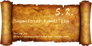 Sagmeister Kamélia névjegykártya